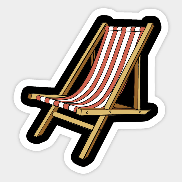 Beach Chair Sticker by fromherotozero